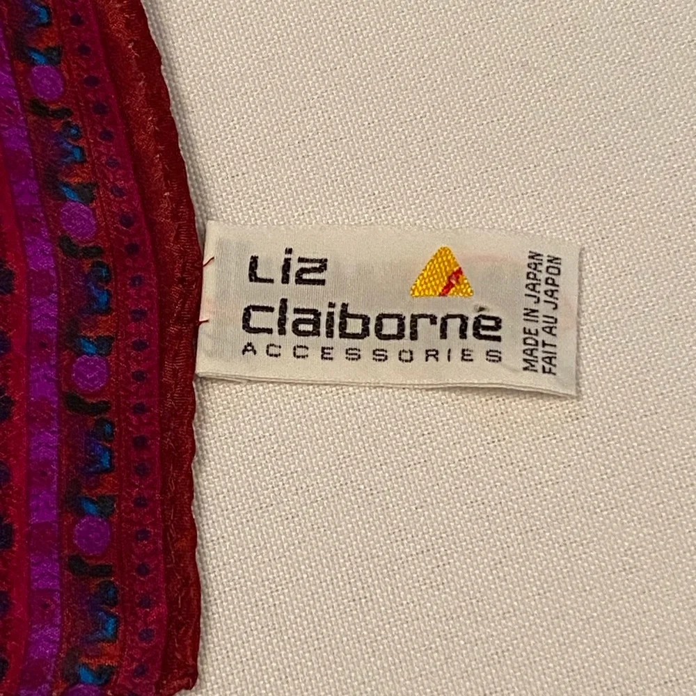 Beautifully Vibrant Vintage Liz Claiborne Silk Scarf - 1980’s